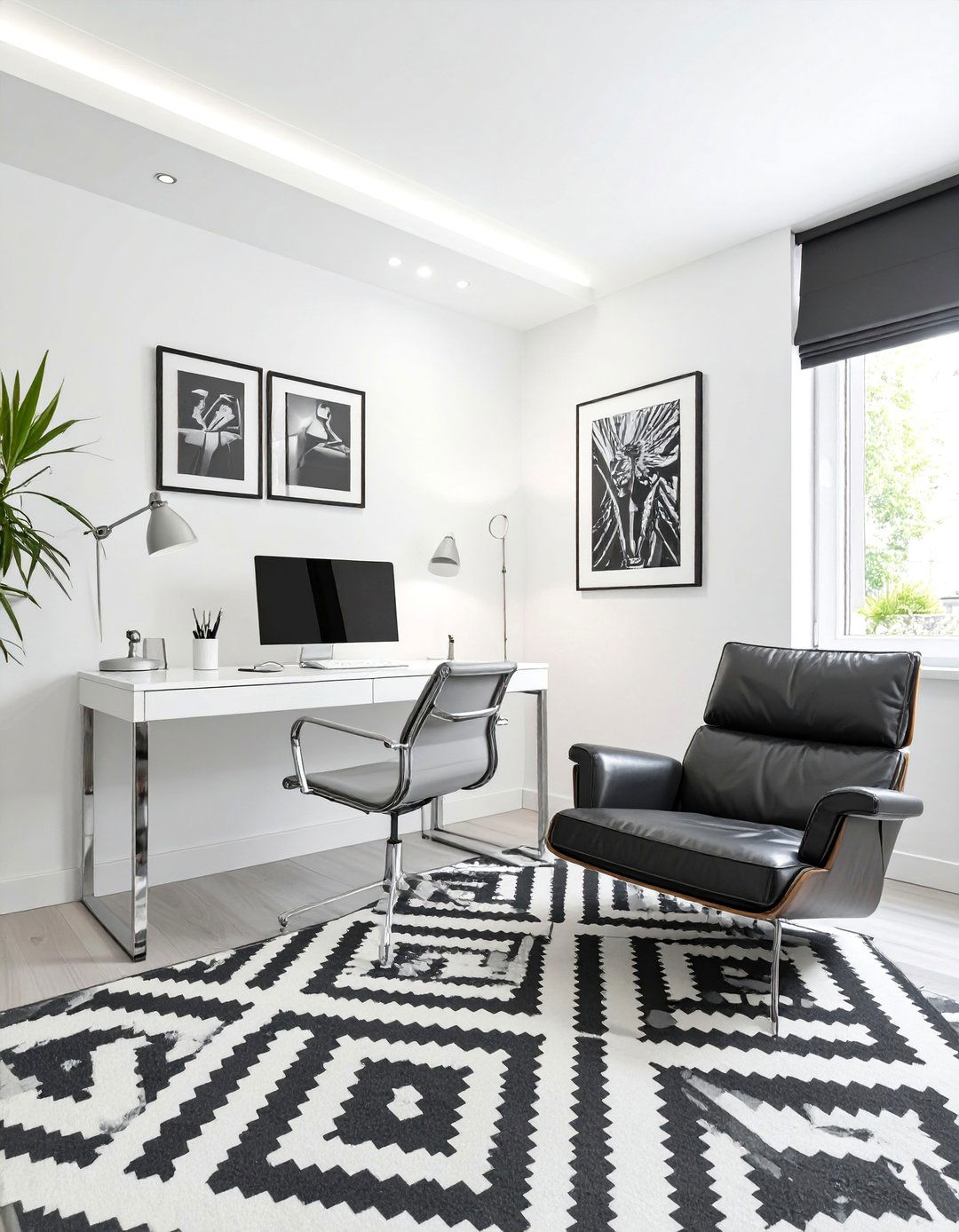 The Sleek Black and White Man Cave - 30 man cave ideas small room