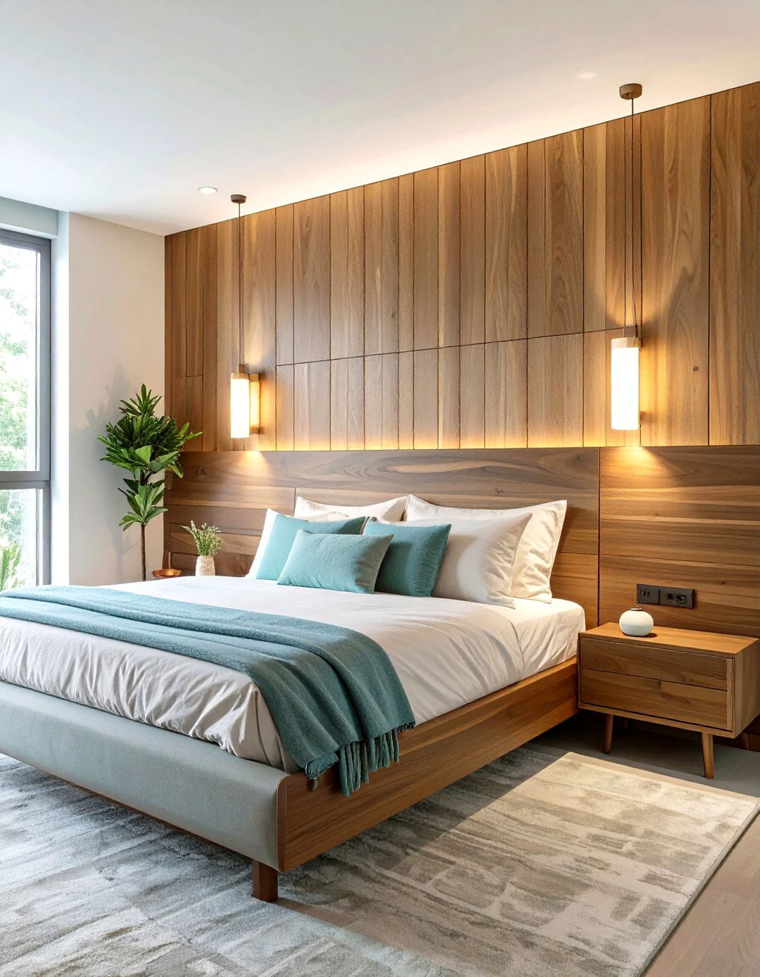 The Sleek Built In Headboard Bedroom - 30 mid century modern bedroom ideas