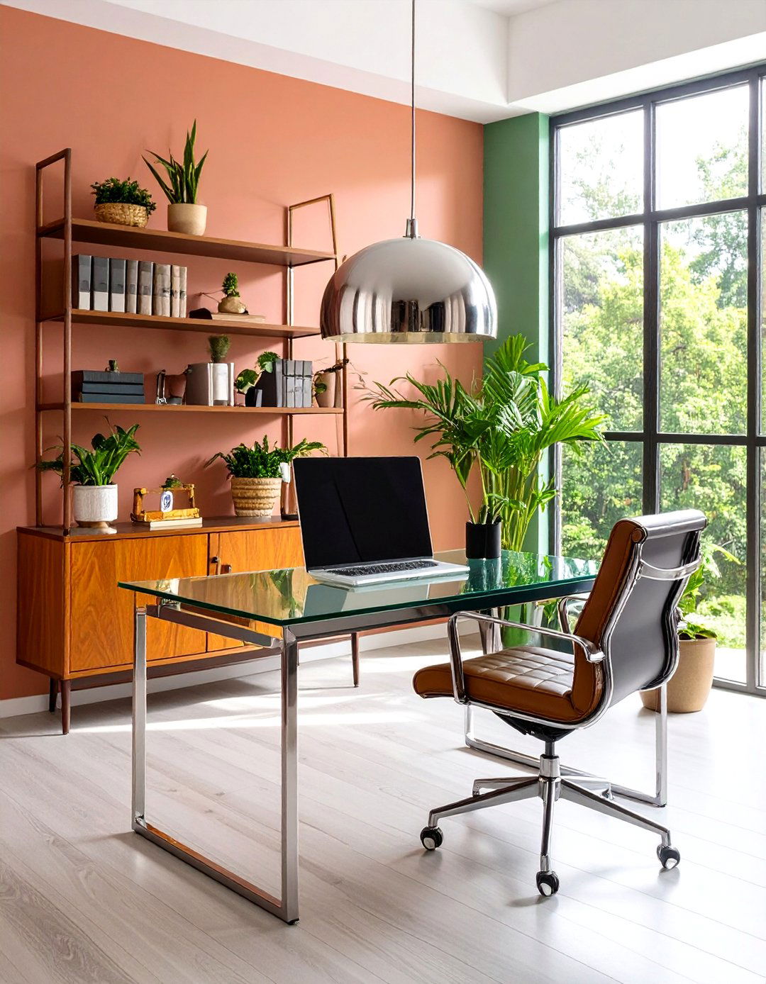 The Sleek Chrome and Glass Office - 30 1970s interior design ideas