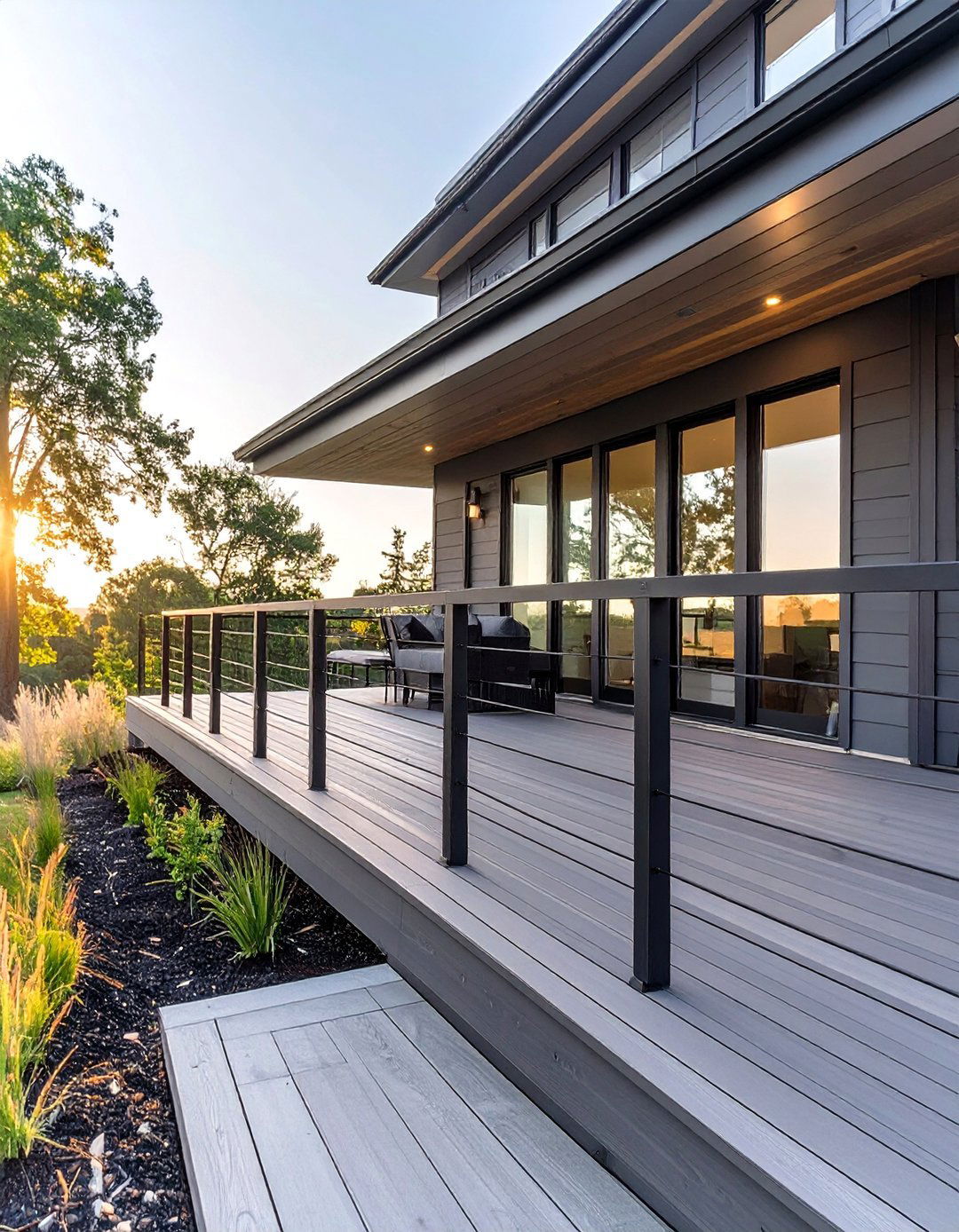 The Sleek Composite Deck with Aluminum Rails - 30 deck design tool ideas