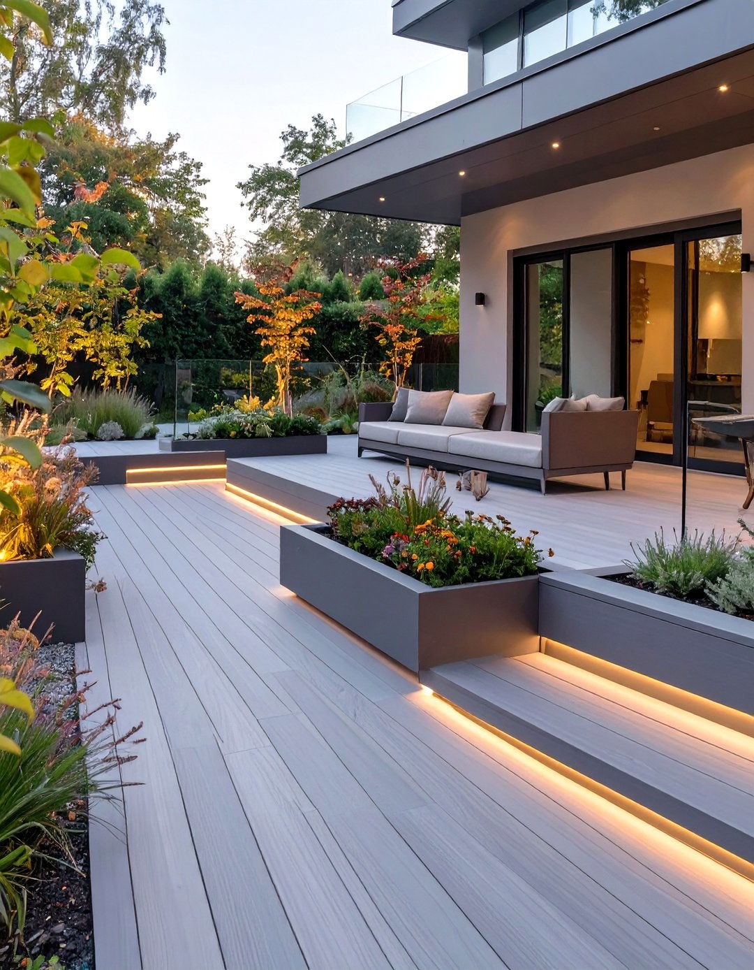 The Sleek Composite Decking Garden - 30 modern small garden ideas