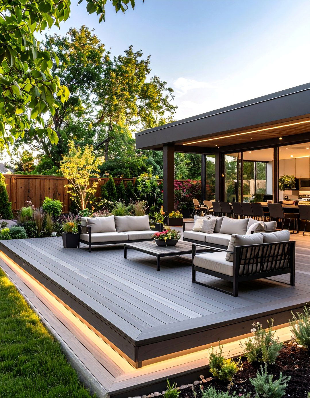 The Sleek Composite Decking Patio - 30 diy patio ideas