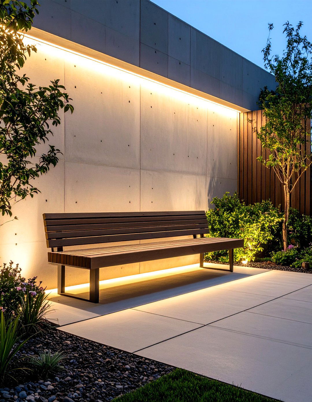 The Sleek Concrete Garden Wall - 30 garden wall ideas