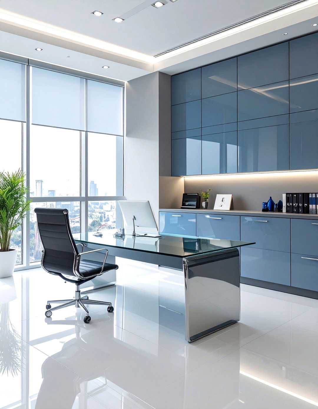 The Sleek Corporate Modern Office - 30 office decorating ideas for work