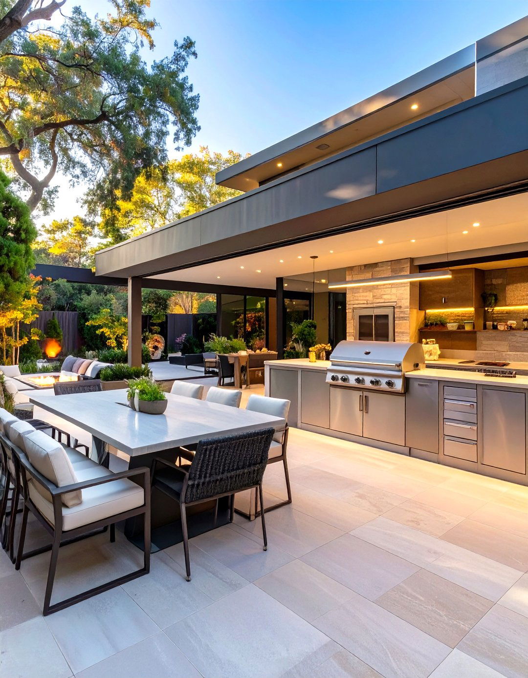 The Sleek Entertainment Hub - 30 outdoor  decoration ideas