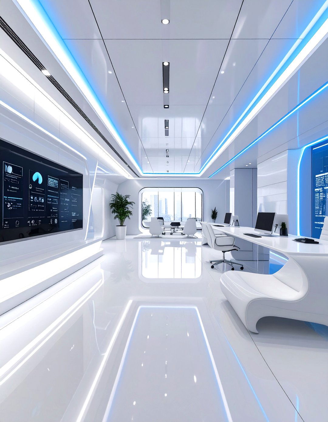 The Sleek Futuristic Office - 30 cool office ideas