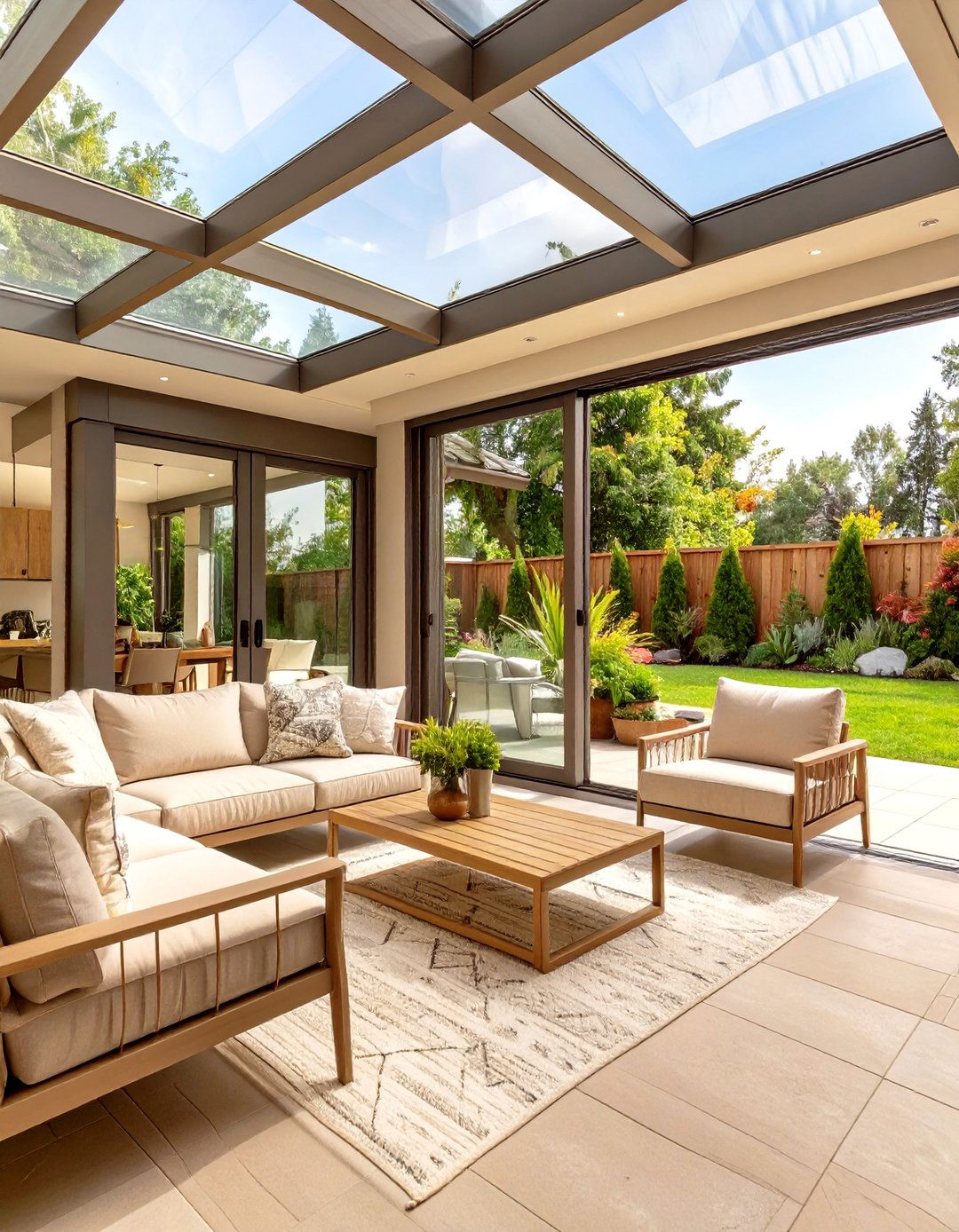 The Sleek Glass Enclosed Sunroom Patio - 30 covered patio backyard patio ideas