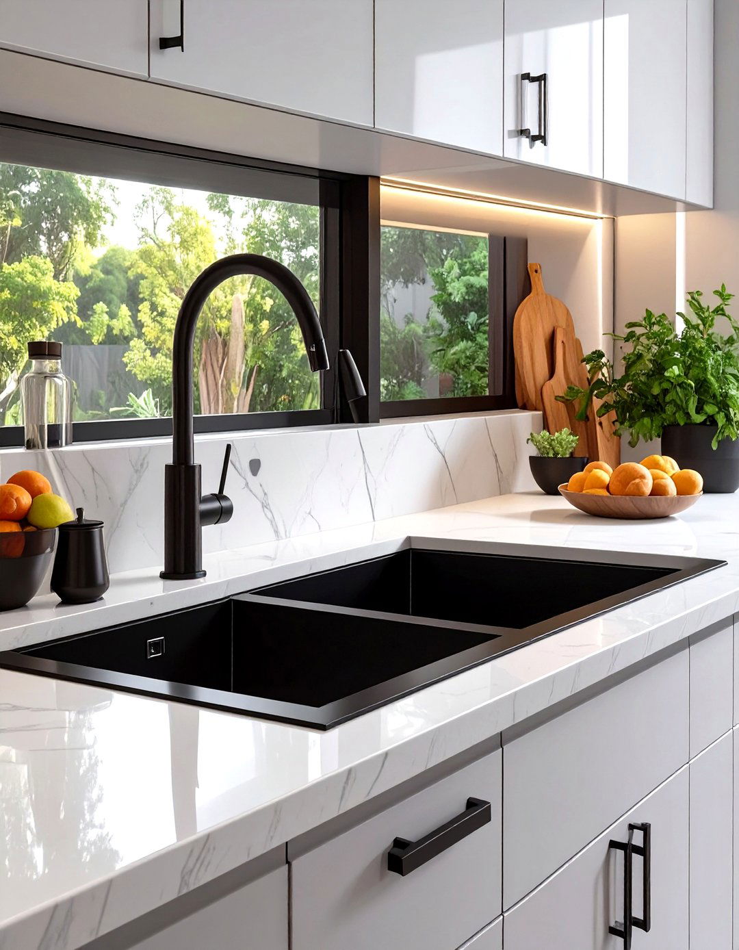 The Sleek Glass Kitchen Sink - 30 modern kitchen sink design ideas