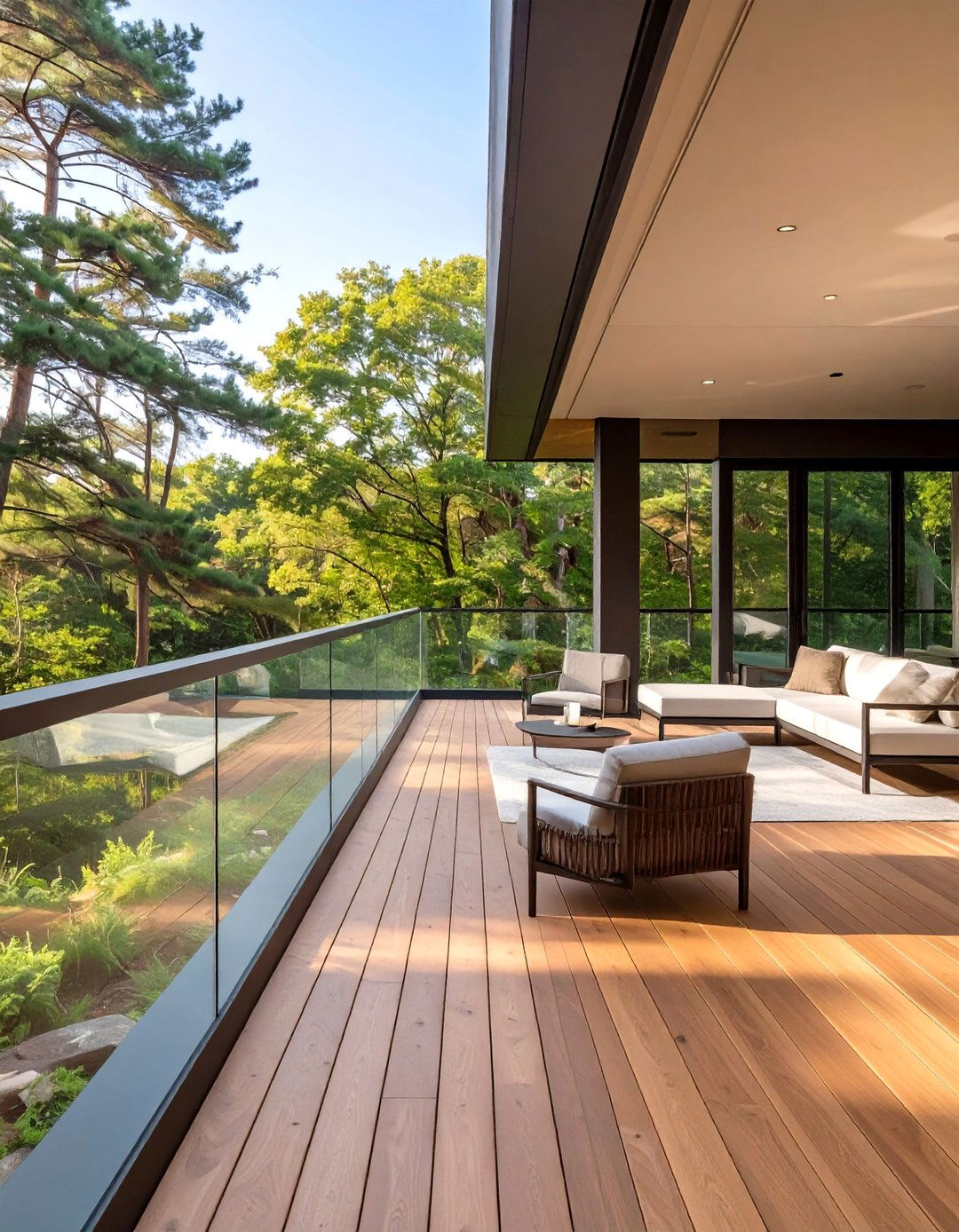 The Sleek Glass Panel Deck - 30 free deck design software ideas