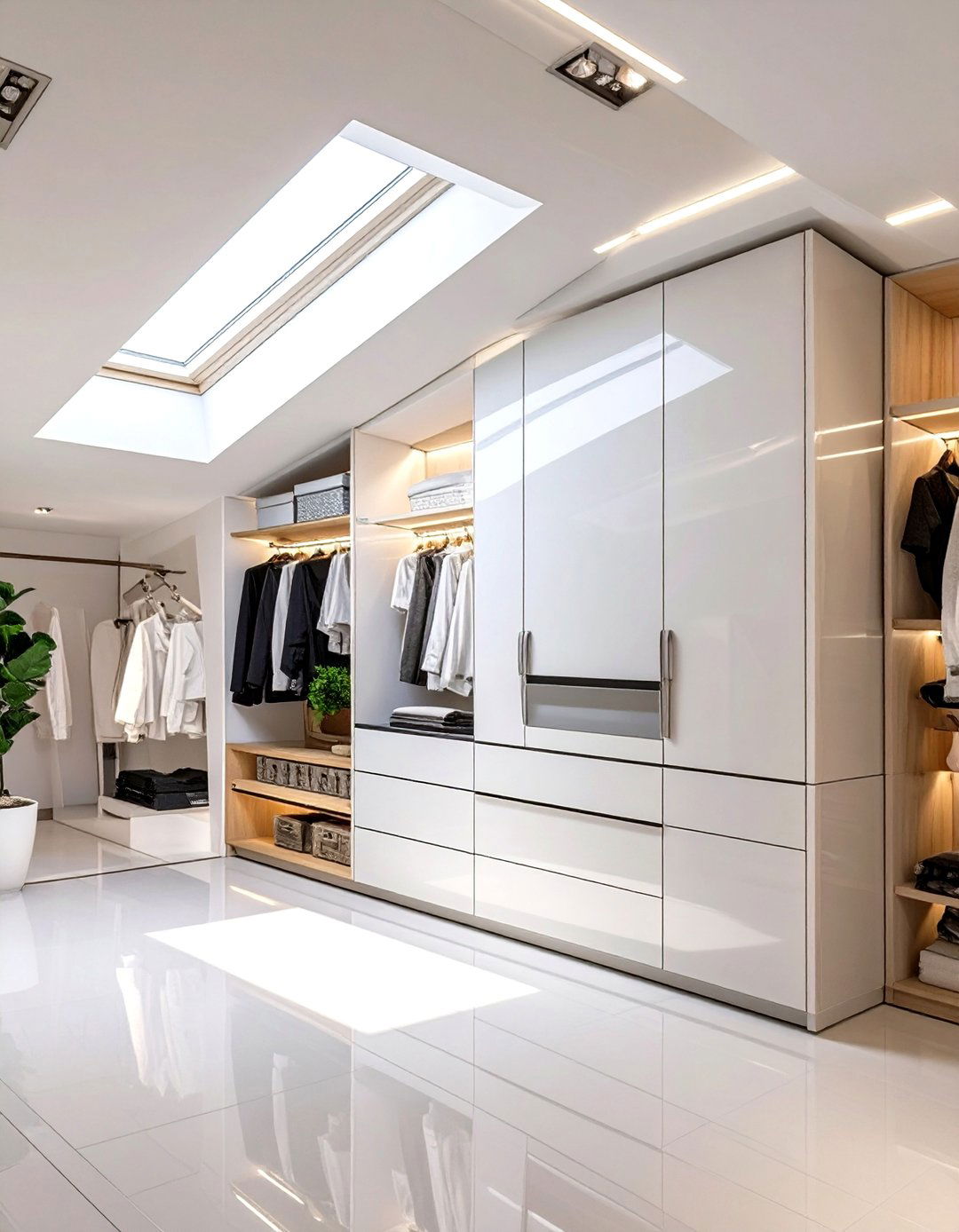The Sleek Handleless Modern Closet - 30 attic closet ideas