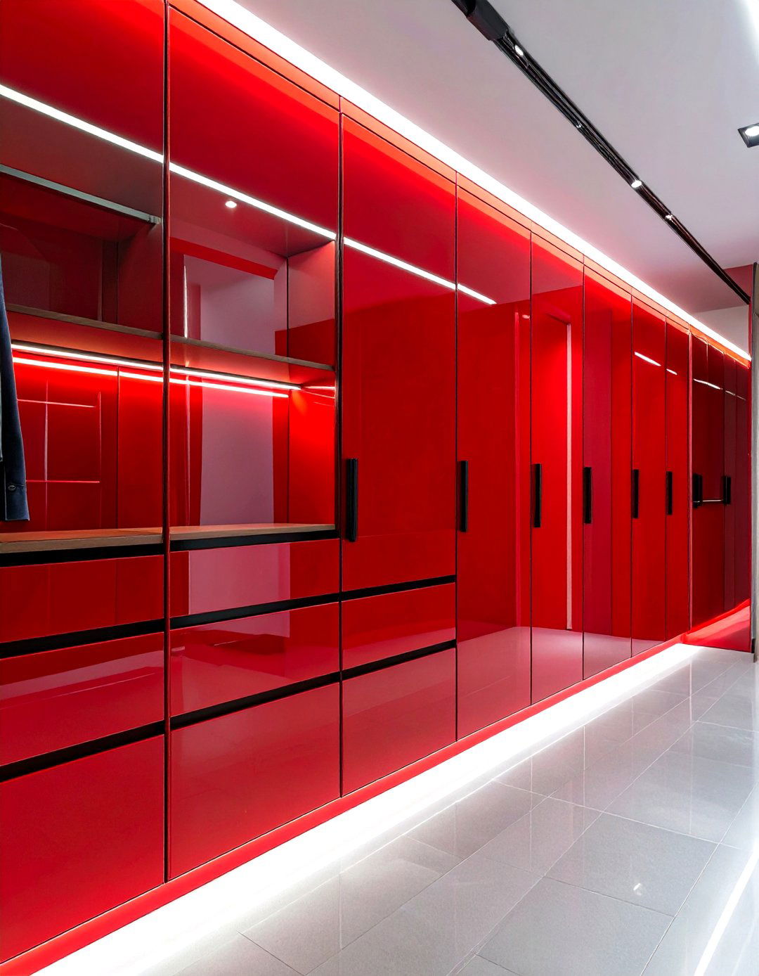 The Sleek High Gloss Modern Closet - 30 closet by design reviews ideas