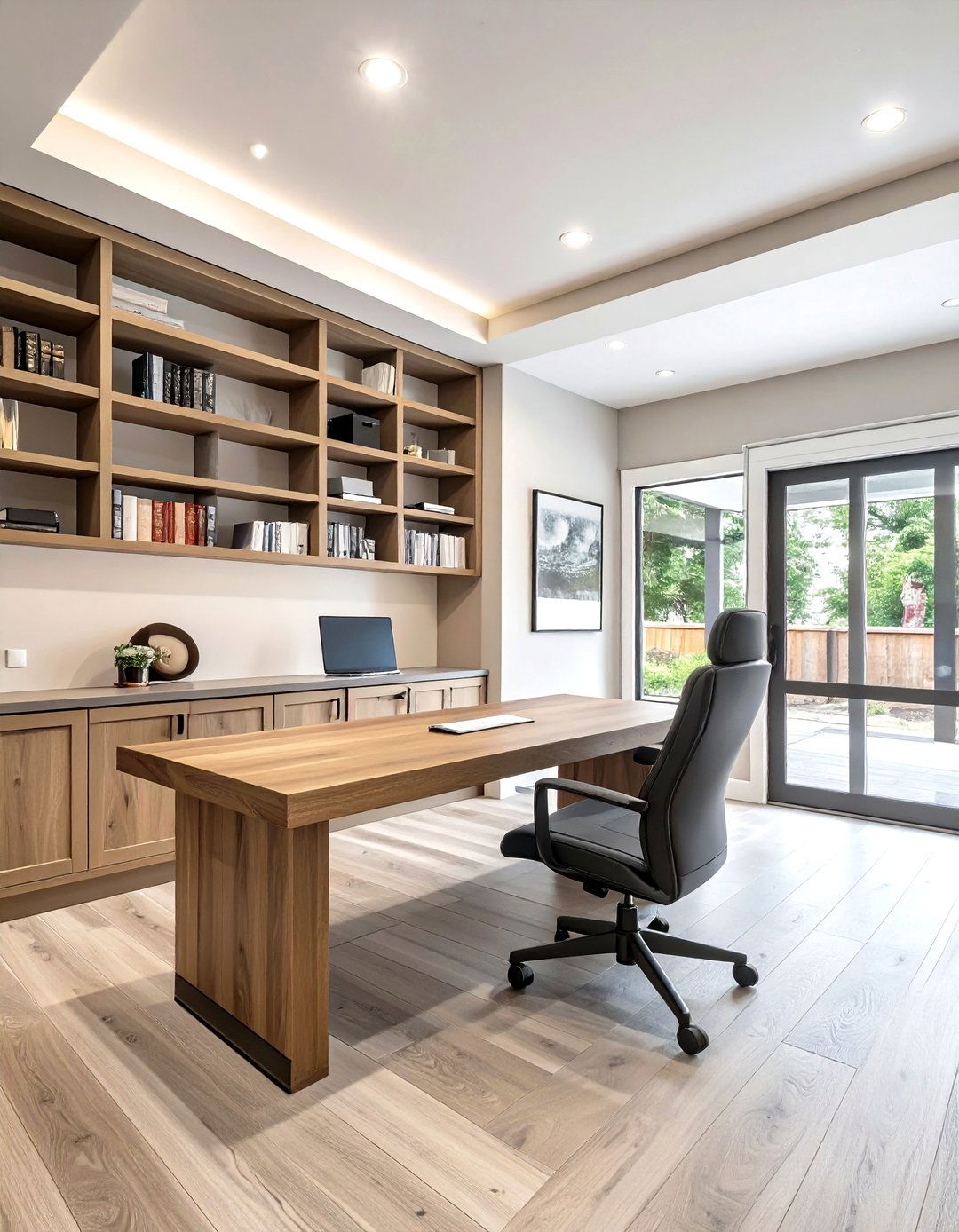 The Sleek Home Office Conversion - 30 cool garage makeover ideas
