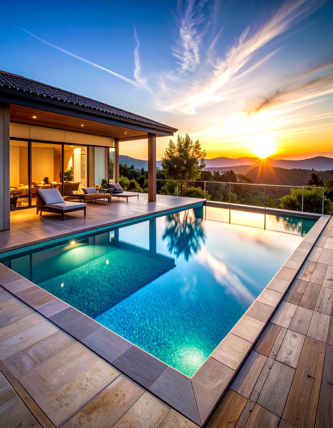 The Sleek Infinity Edge Pool - 30 backyard ideas with pool