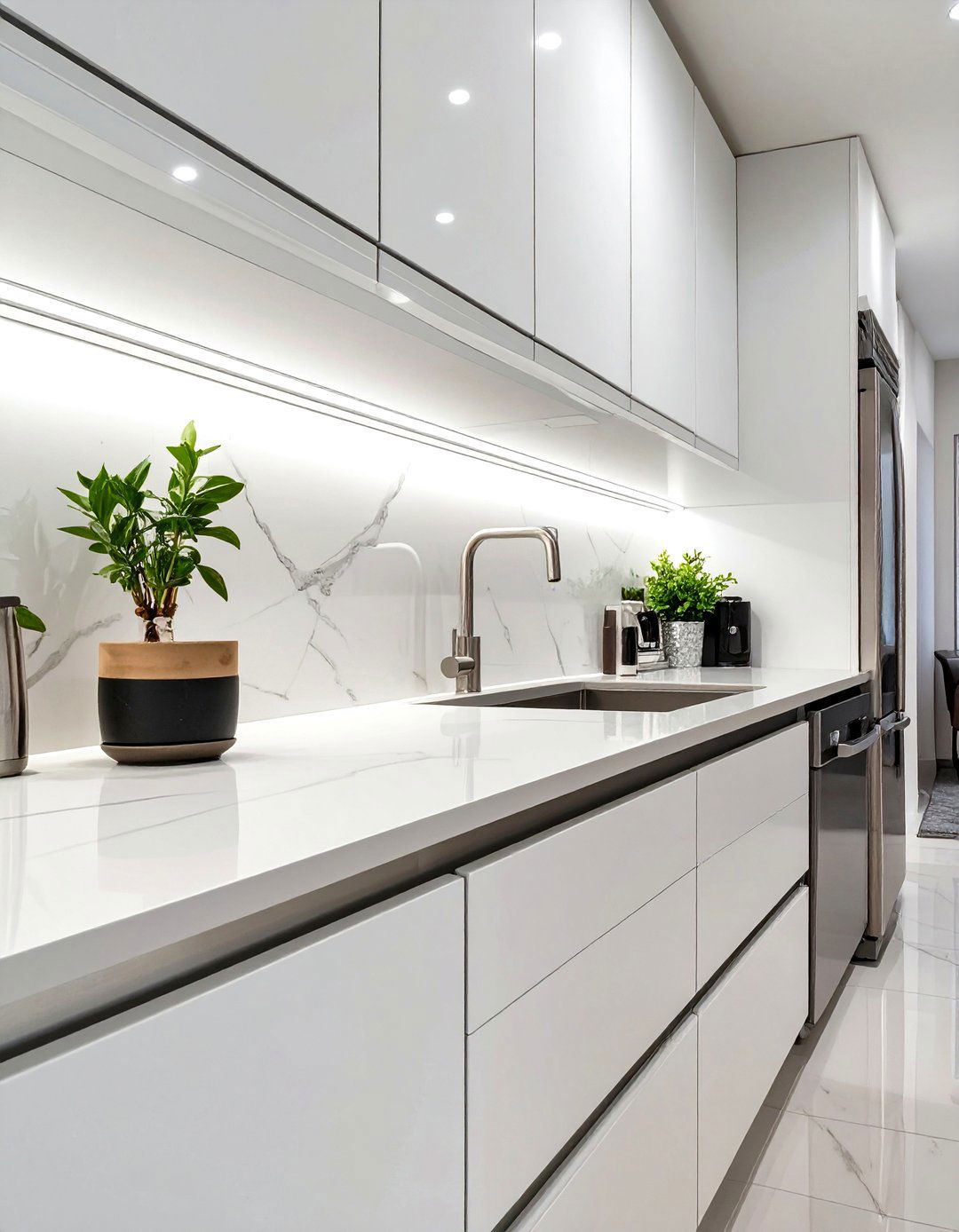 The Sleek Metal Schluter Edge - 30 backsplash edge trim ideas