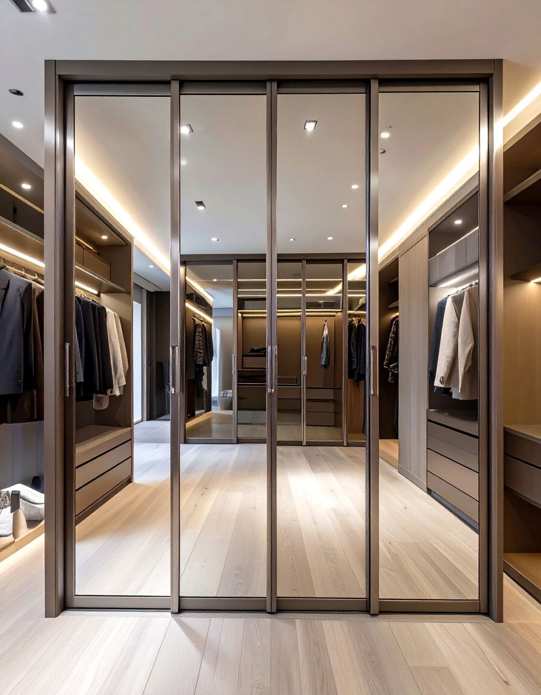 The Sleek Mirrored Closet Design - 30 closet makeover ideas