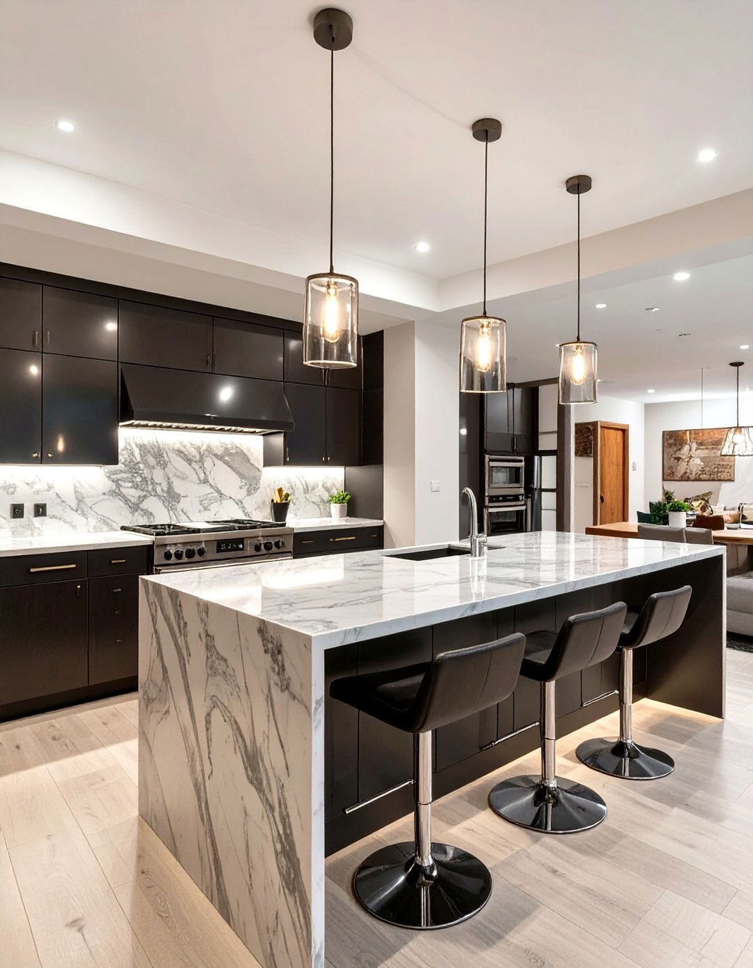The Sleek Modern Entertainment Bar - 30 basement kitchen ideas