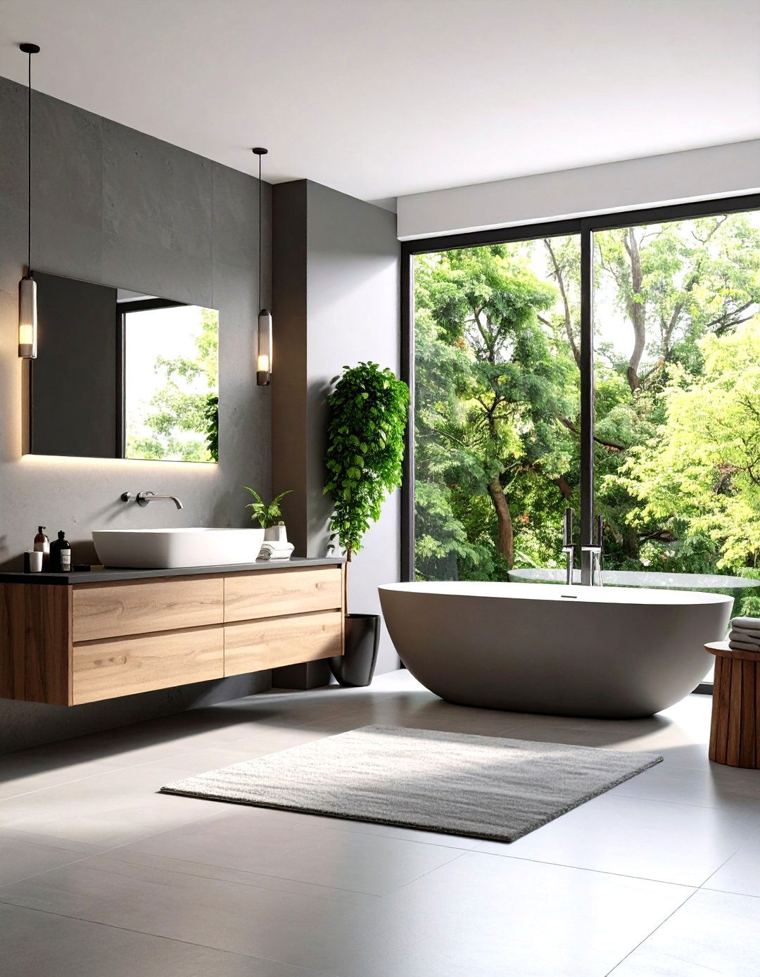 The Sleek Monochromatic Gray Guest Bathroom - 30 guest bathroom decor ideas