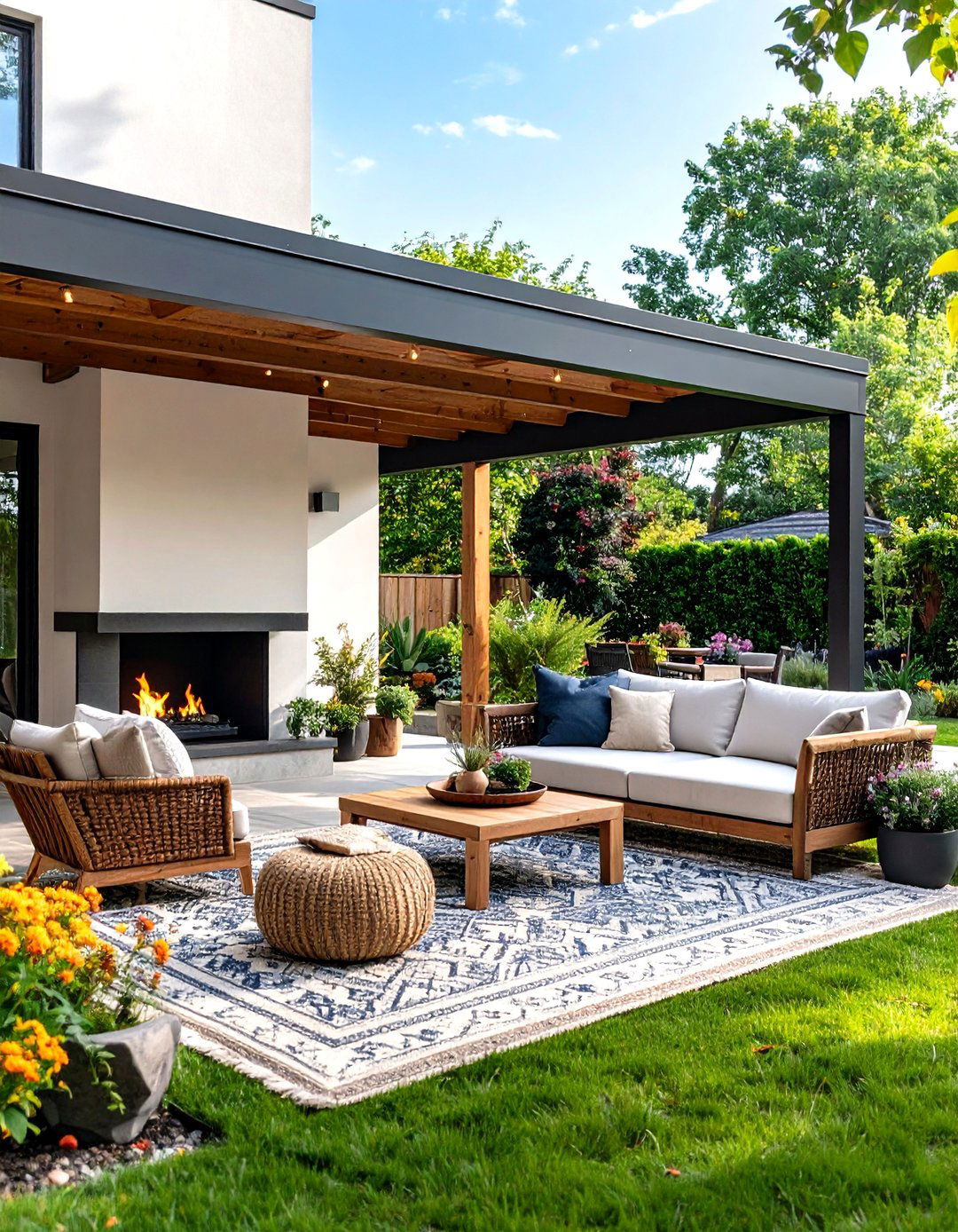 The Sleek Outdoor Living Room Plan - 30 layout landscape design plans ideas