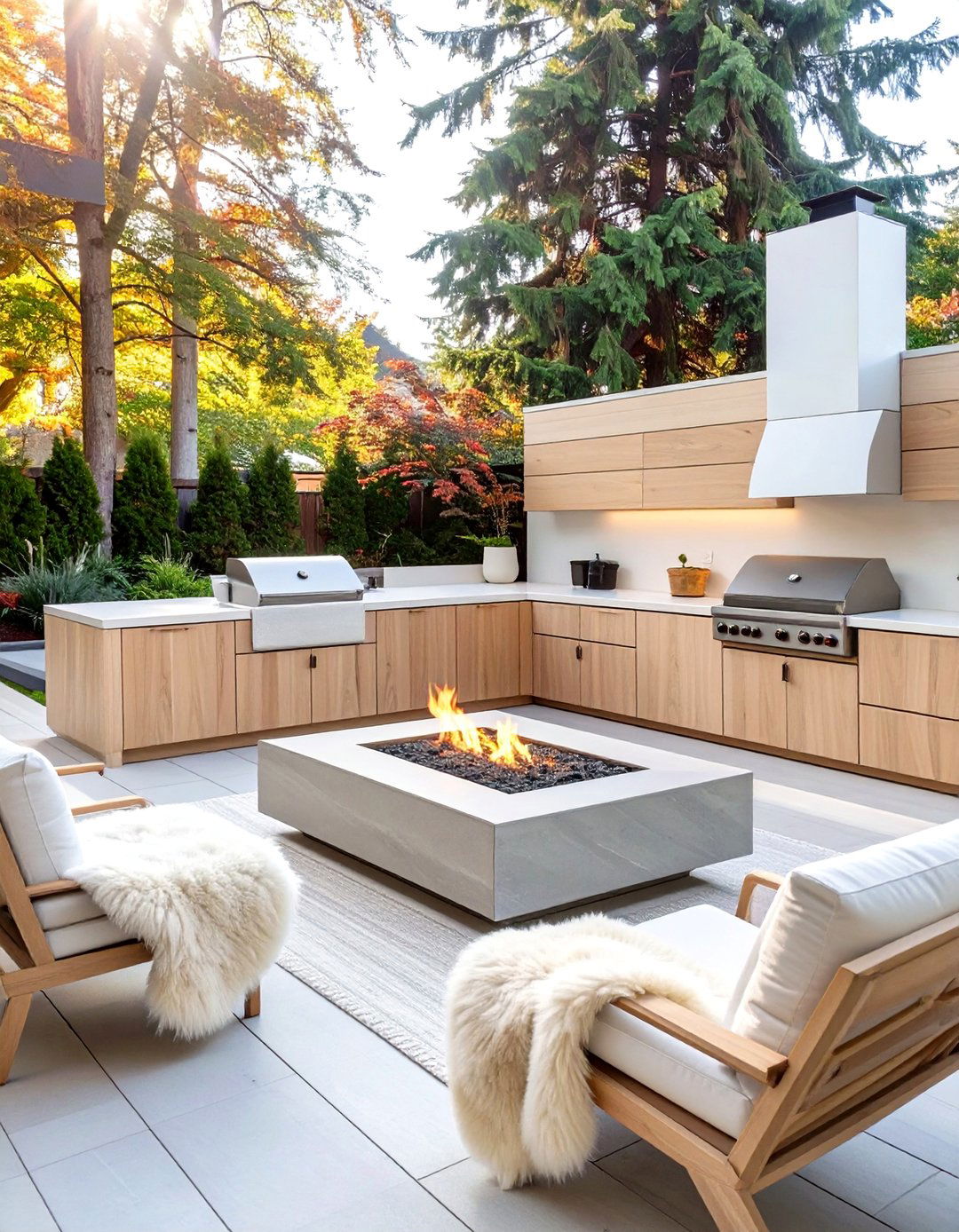 The Sleek Scandinavian Inspired Outdoor Kitchen - 30 ai outdoor kitchen design ideas