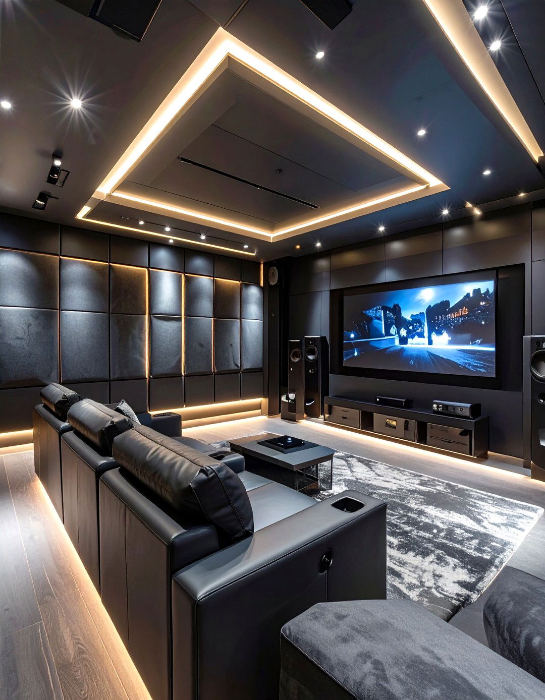 The Sleek Tech Hub - 30 home theater design ideas