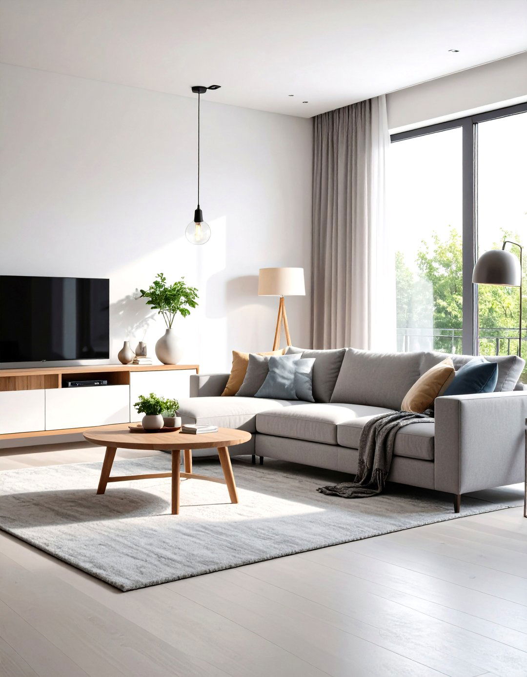 The Sleek Urban Apartment - 30 grey sofa living room ideas