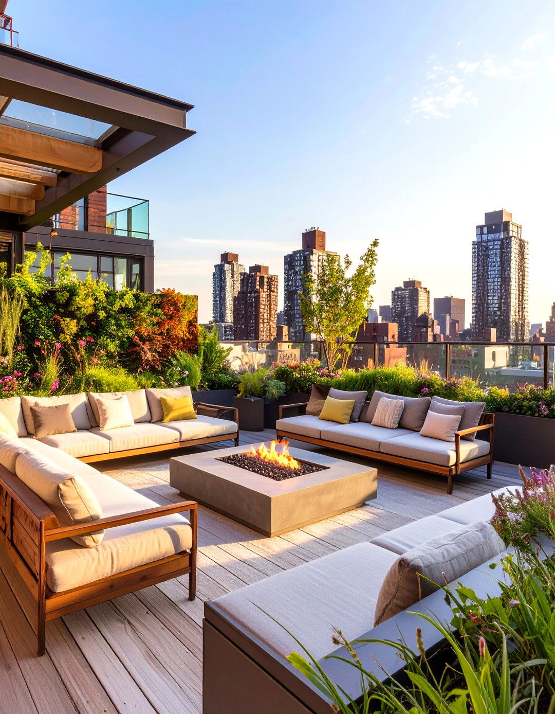 The Sleek Urban Rooftop Backyard - 30 outdoor backyard ideas