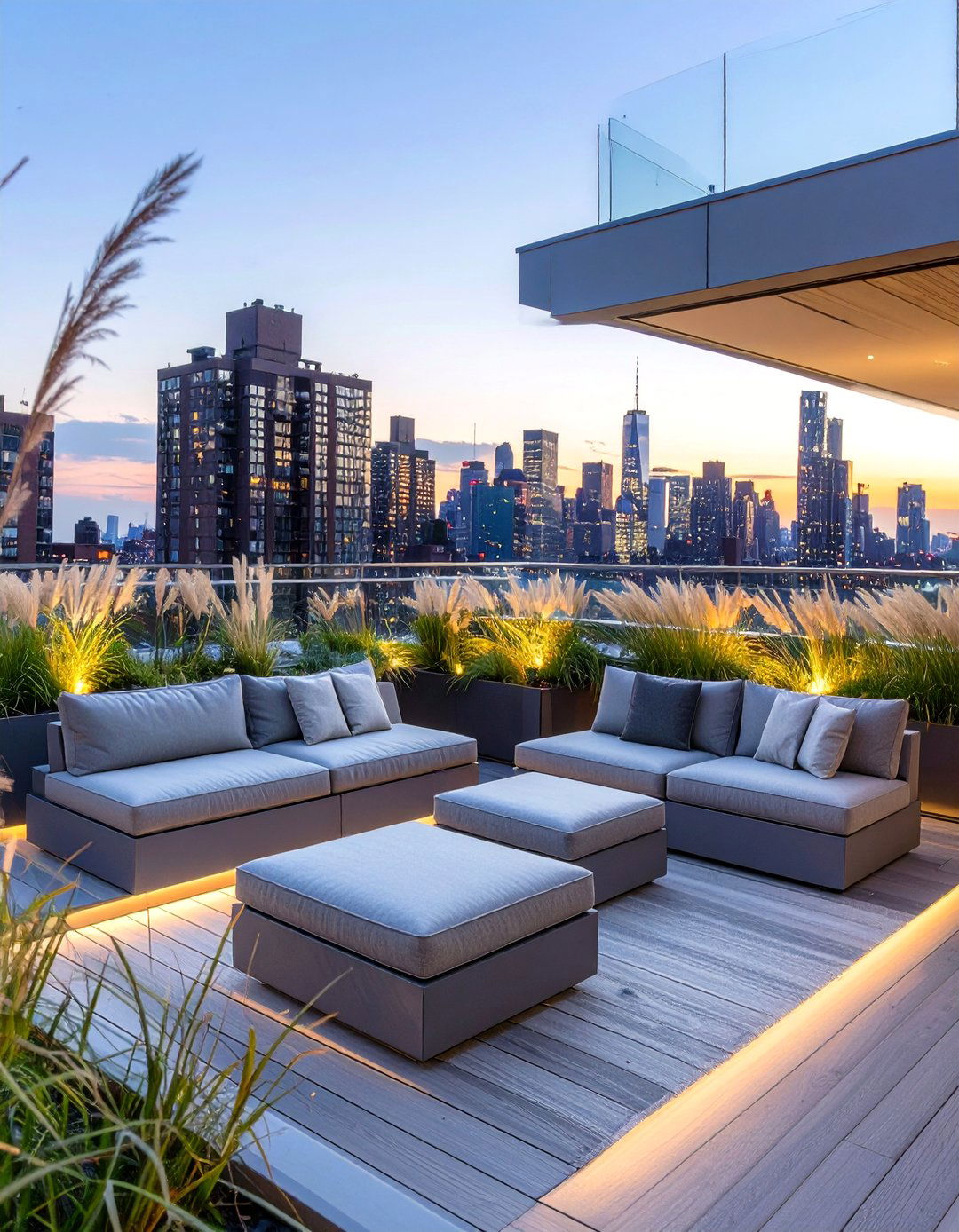 The Sleek Urban Rooftop Deck - 30 backyard oasis ideas