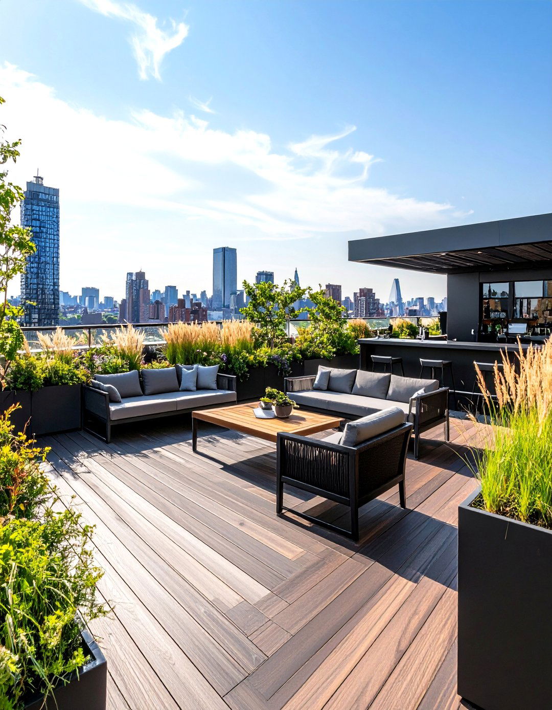 The Sleek Urban Rooftop Deck - 30 deck photos ideas