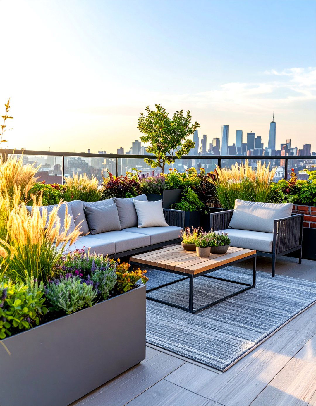 The Sleek Urban Rooftop Garden - 30 backyard landscape ideas