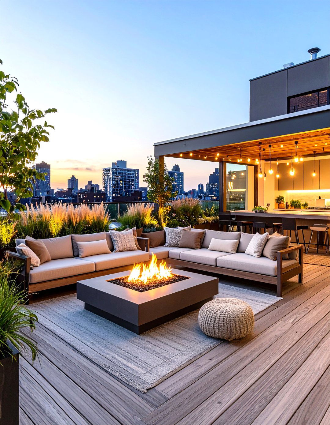 The Sleek Urban Rooftop Garden - 30 enclosed patio ideas
