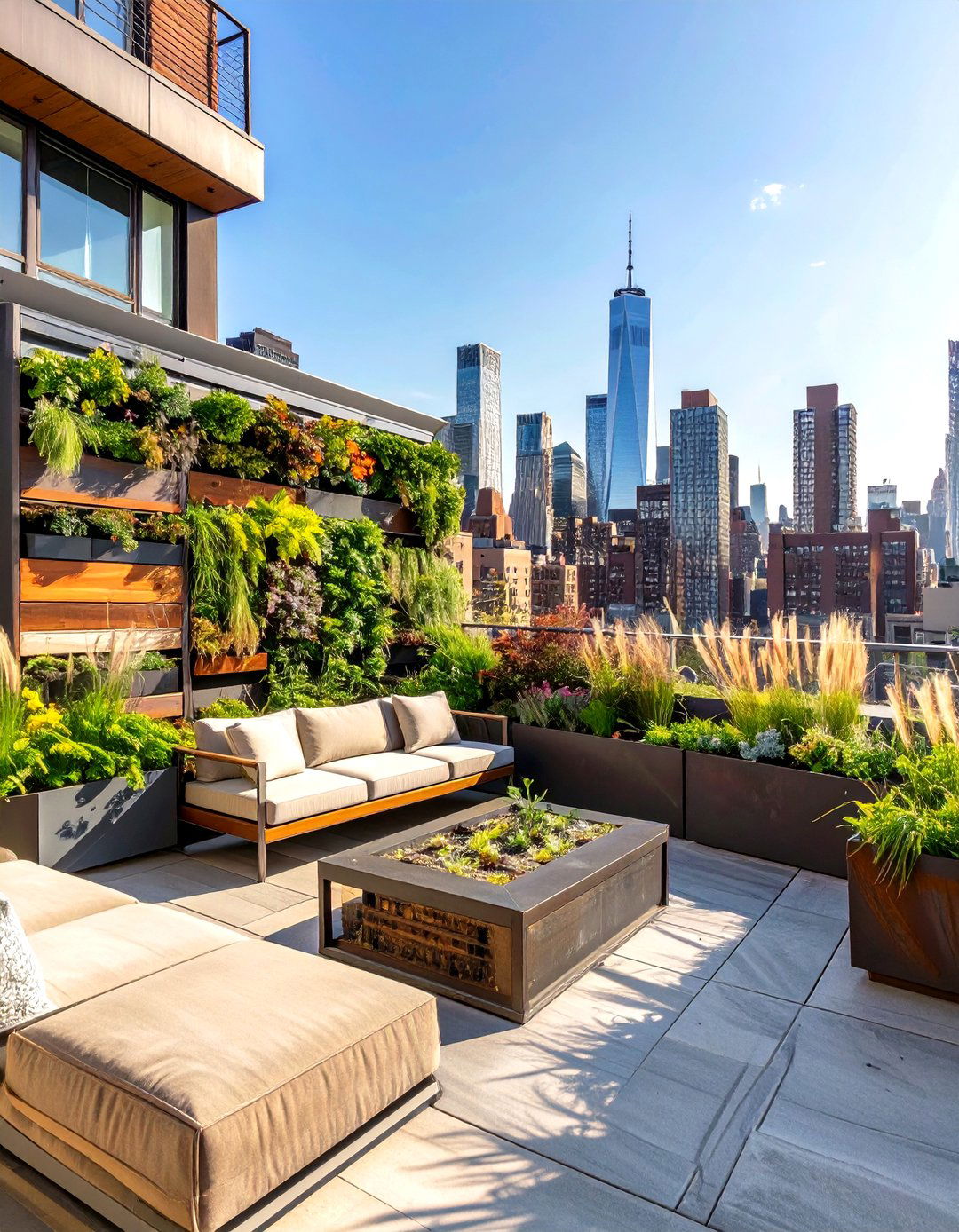 The Sleek Urban Rooftop Garden - 30 free online landscape design tool ideas