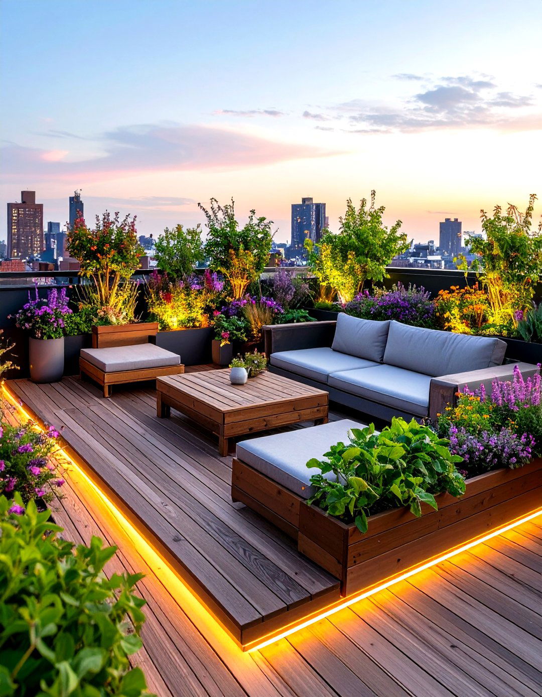 The Sleek Urban Rooftop Garden - 30 front yard and backyard landscaping ideas
