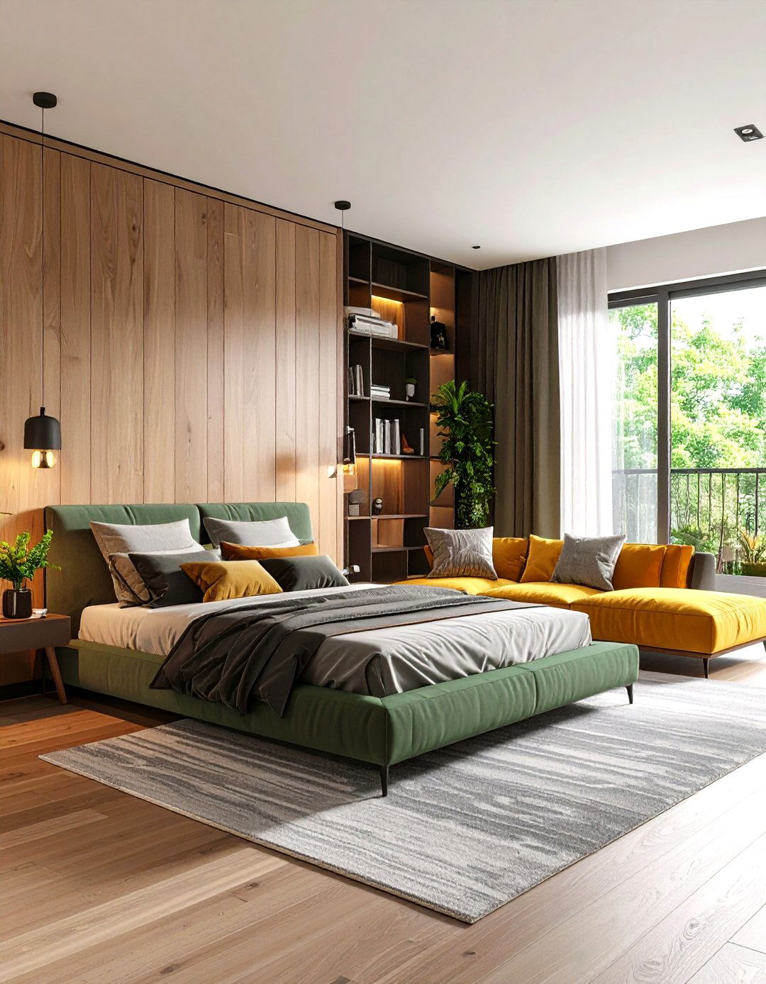 The Sleek Wall Bed Unit - 30 living room bedroom ideas