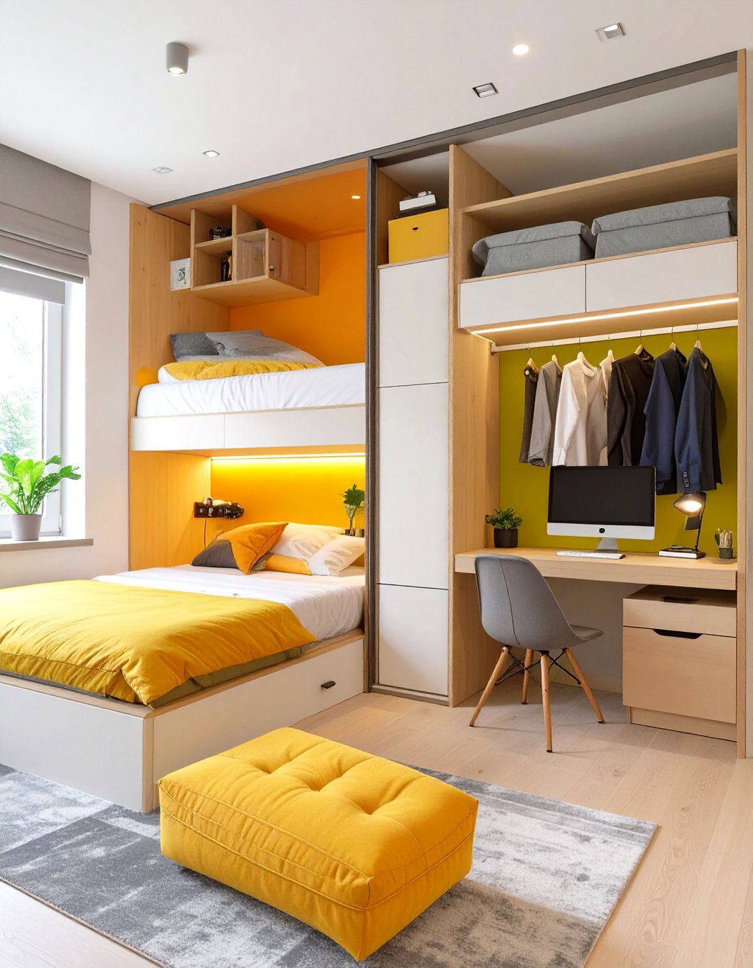 The Sleek Wall Unit System - 30 home office guest room ideas