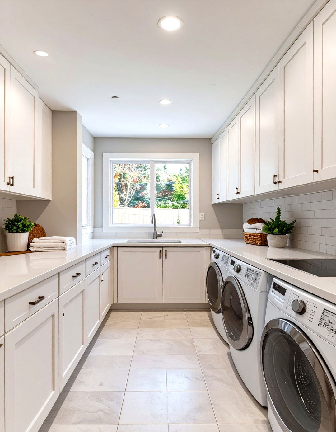 The Sleek and Functional Laundry Room - 30 basement remodeling ideas