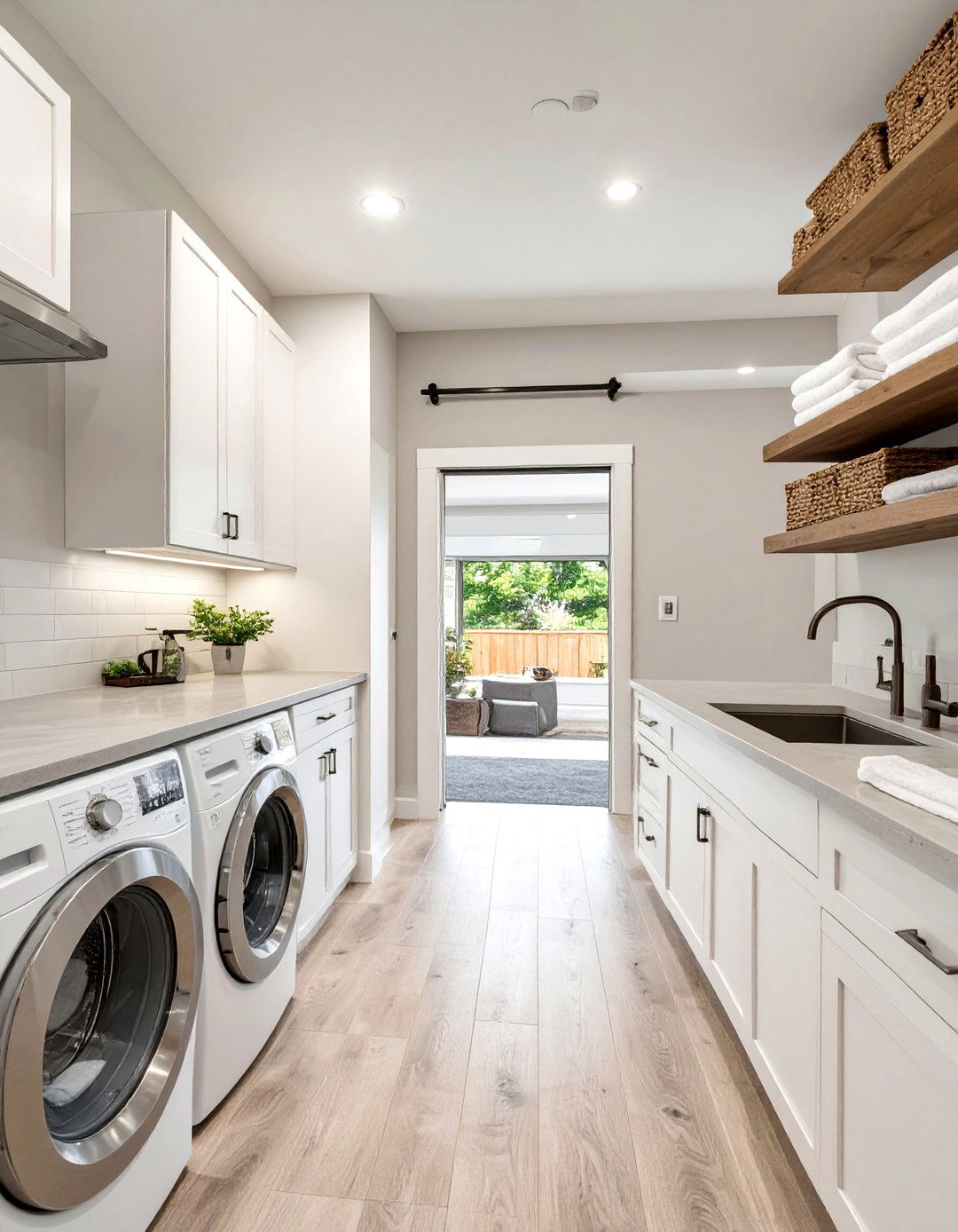 The Sleek and Functional Laundry Room - 30 basement finishing ideas