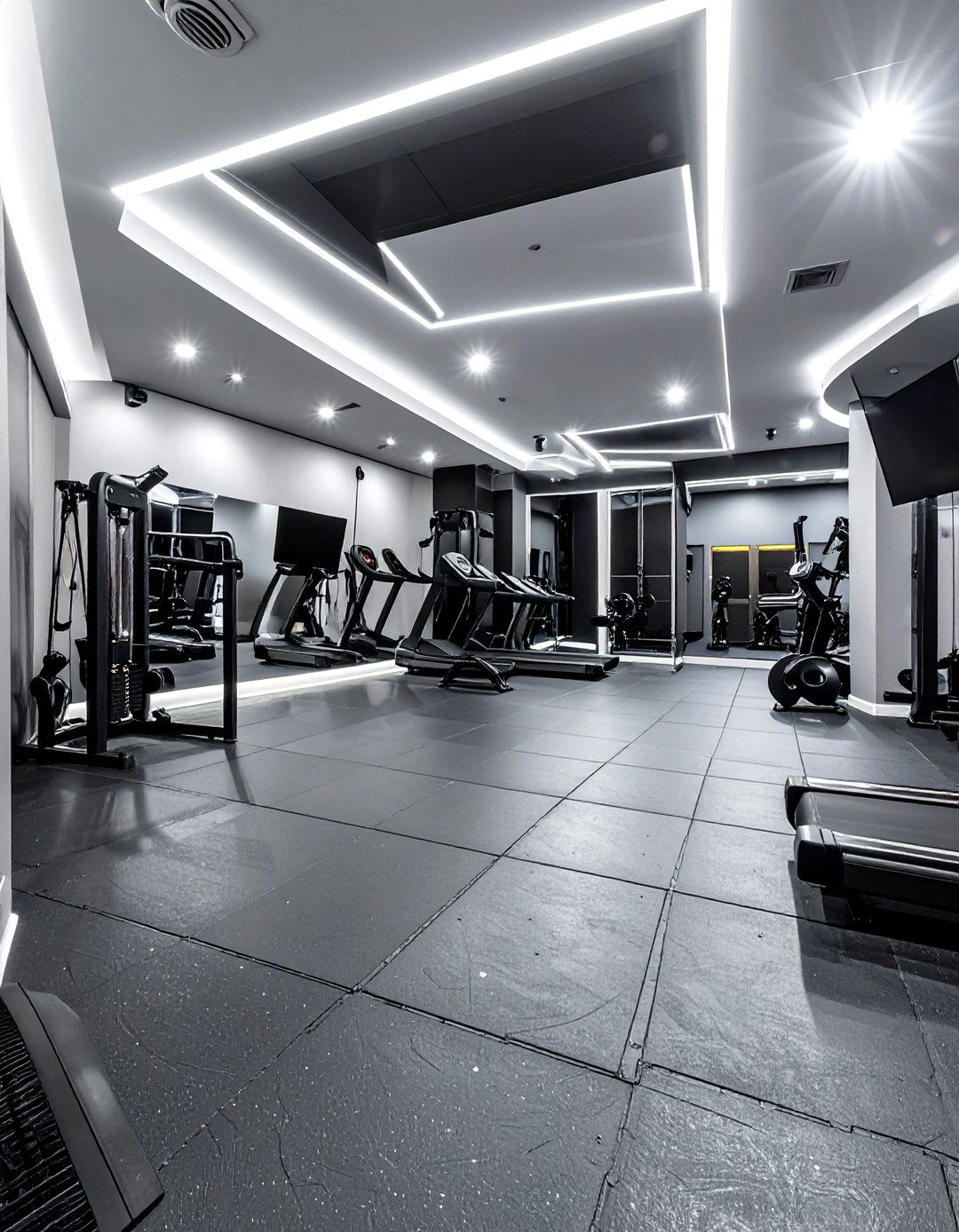 The Sleek and Modern Basement Gym - 30 basement home gym ideas