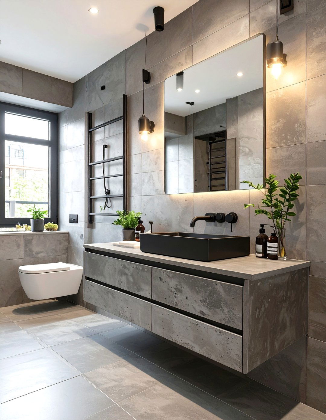 The Sleek and Modern Industrial Bathroom - 30 industrial style interior design ideas