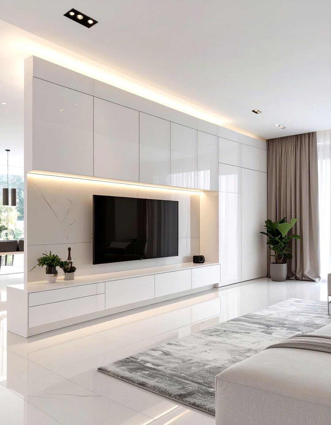 The Sleek and Seamless Media Wall - 30 ikea interior design ideas