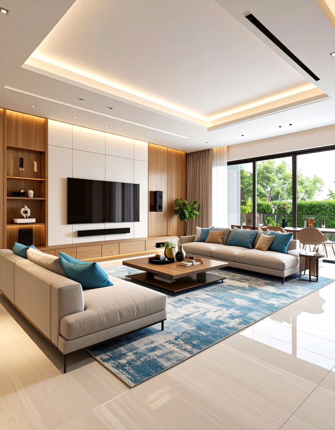 The Sleek and Tech Integrated Smart Family Room - 30 family room design ideas