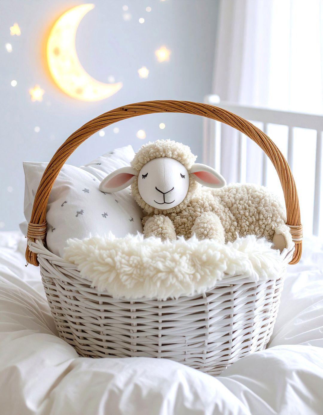 The Sleepy Sheep Basket - 30 gift basket baby shower gift ideas