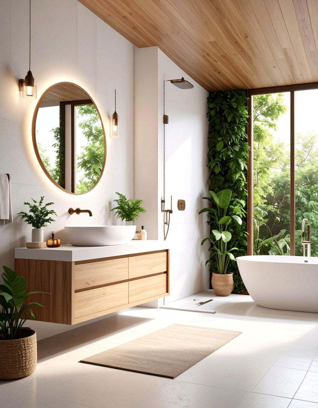 The Slim Profile Vanity Shower Room - 30 limited space tiny shower room designs