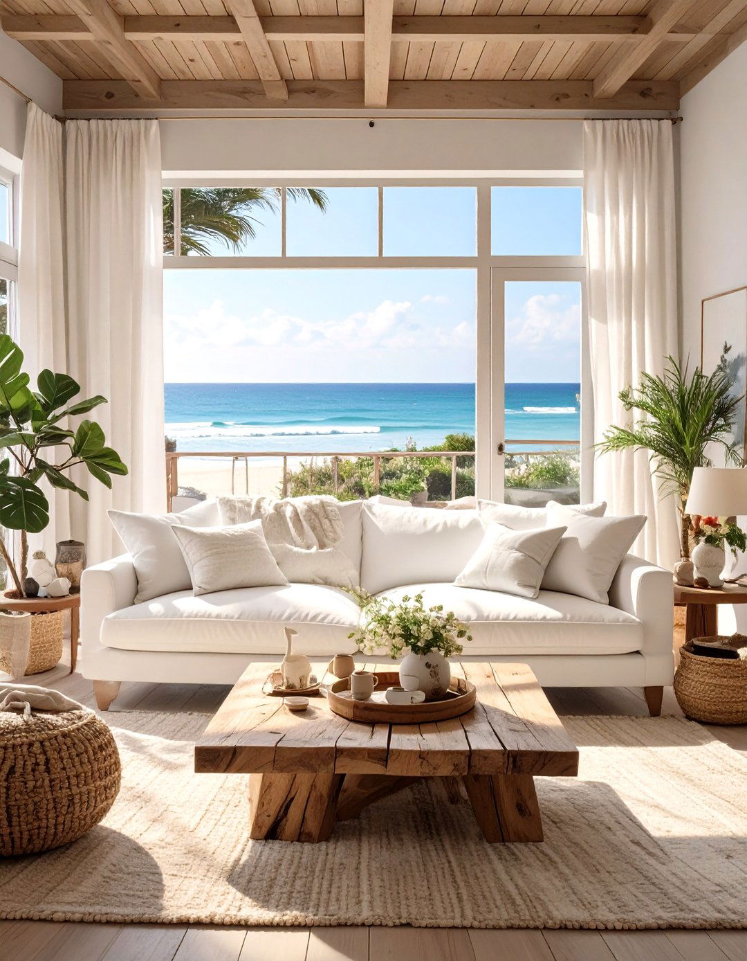 The Slipcovered Simplicity Living Room - 30 modern coastal living room ideas