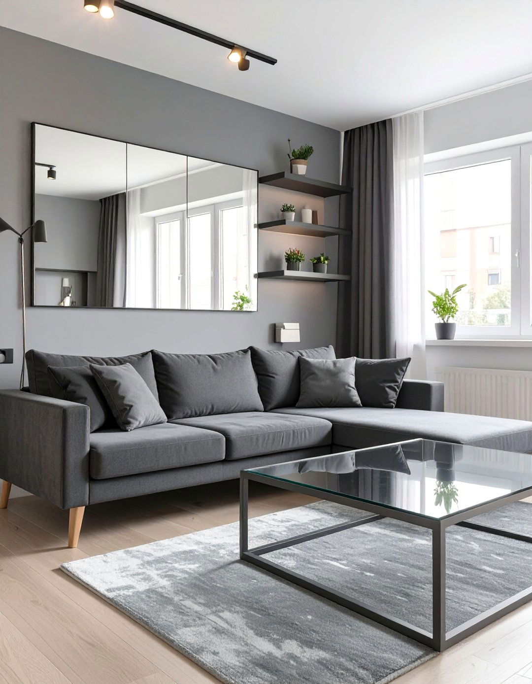 The Small Space Solution Living Room - 30 dark gray couch living room ideas
