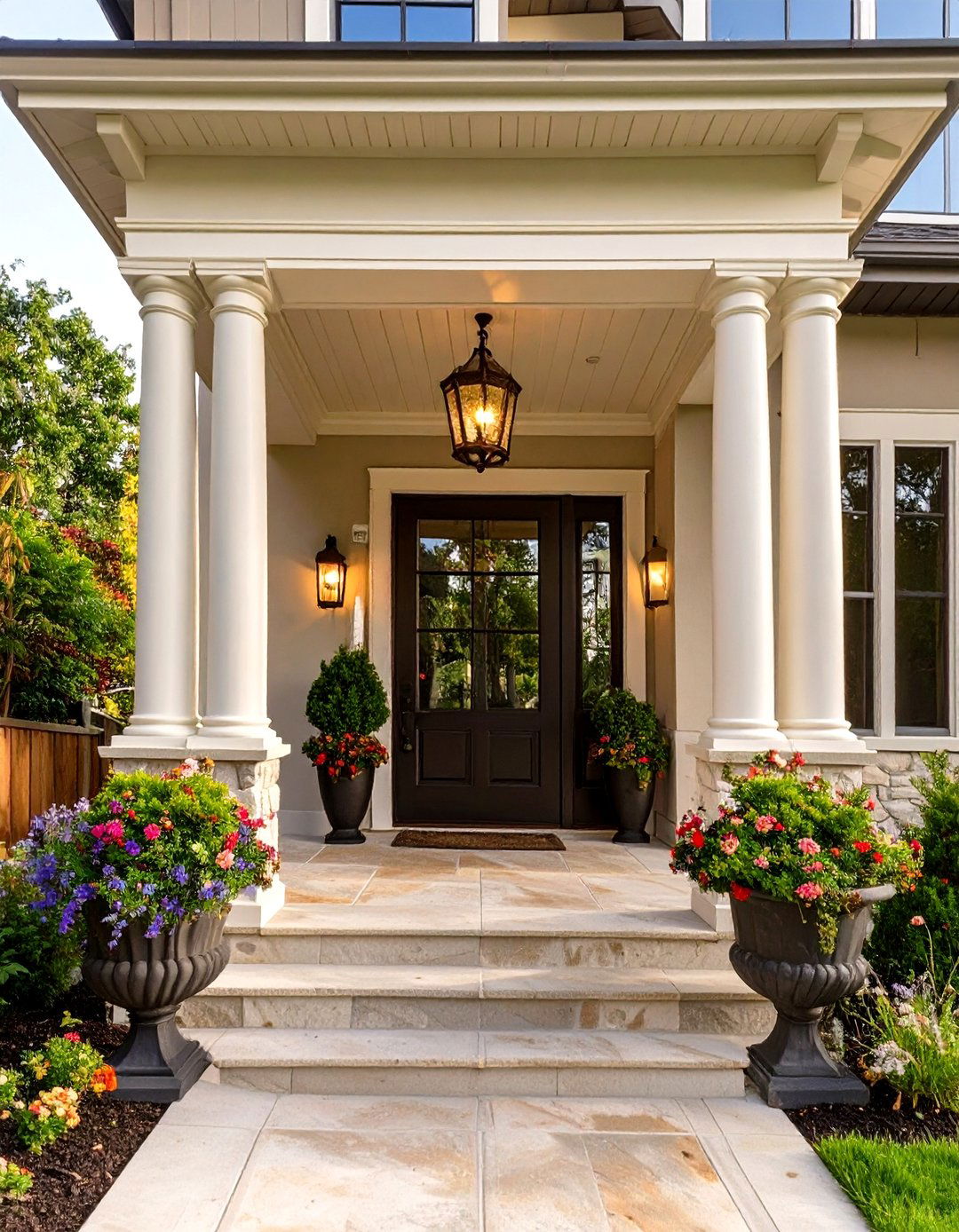 The Small but Stylish Portico - 30 covered front porch ideas