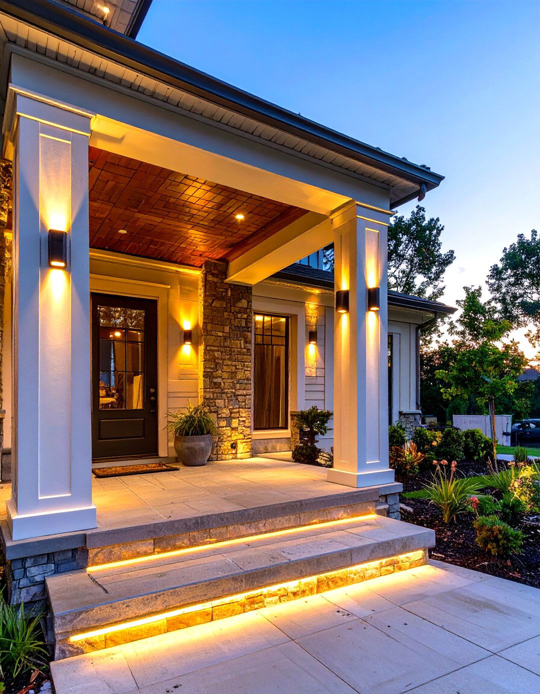 The Smart Lighting Porch - 30 modern front porch ideas