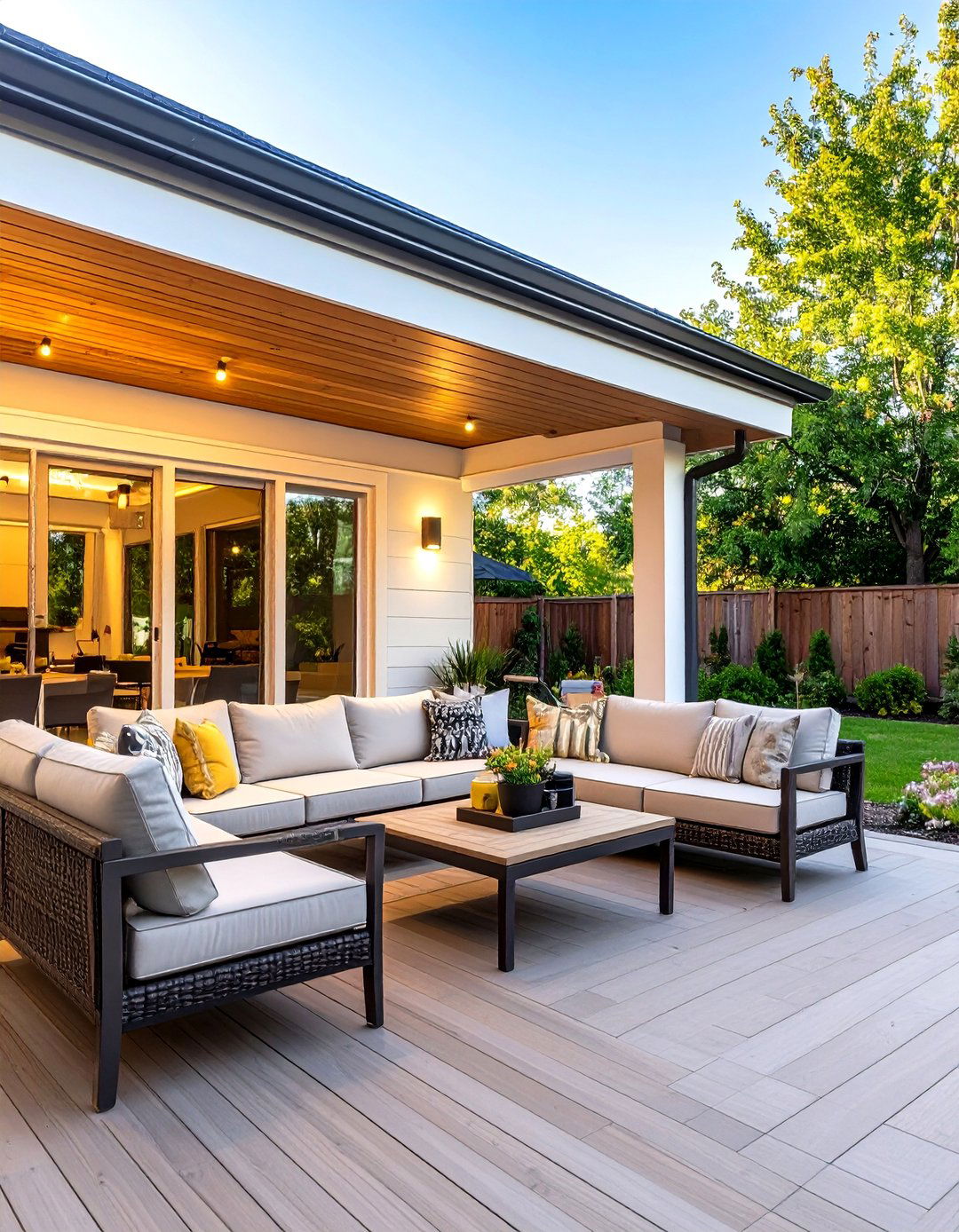 The Smart Patio with Integrated Tech - 30 backyard covered patio ideas