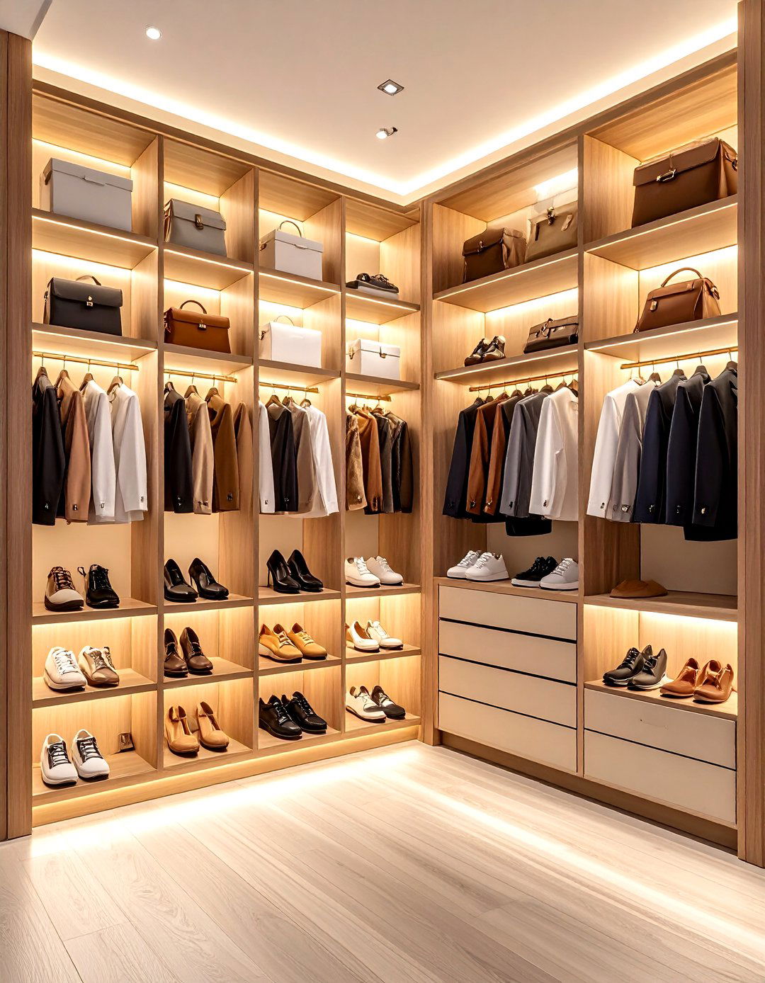 The Smart Shoe and Accessory Wall - 30 ai closet organization ideas