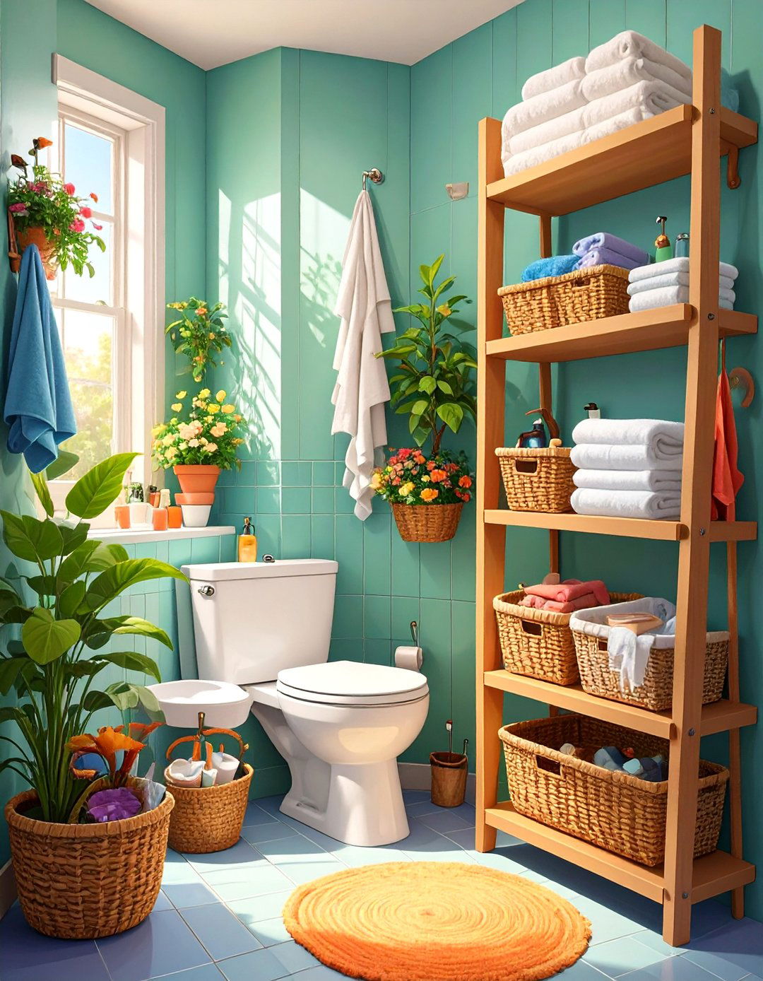 The Smart Storage Vertical Small Bathroom - 30 budget small bathroom ideas