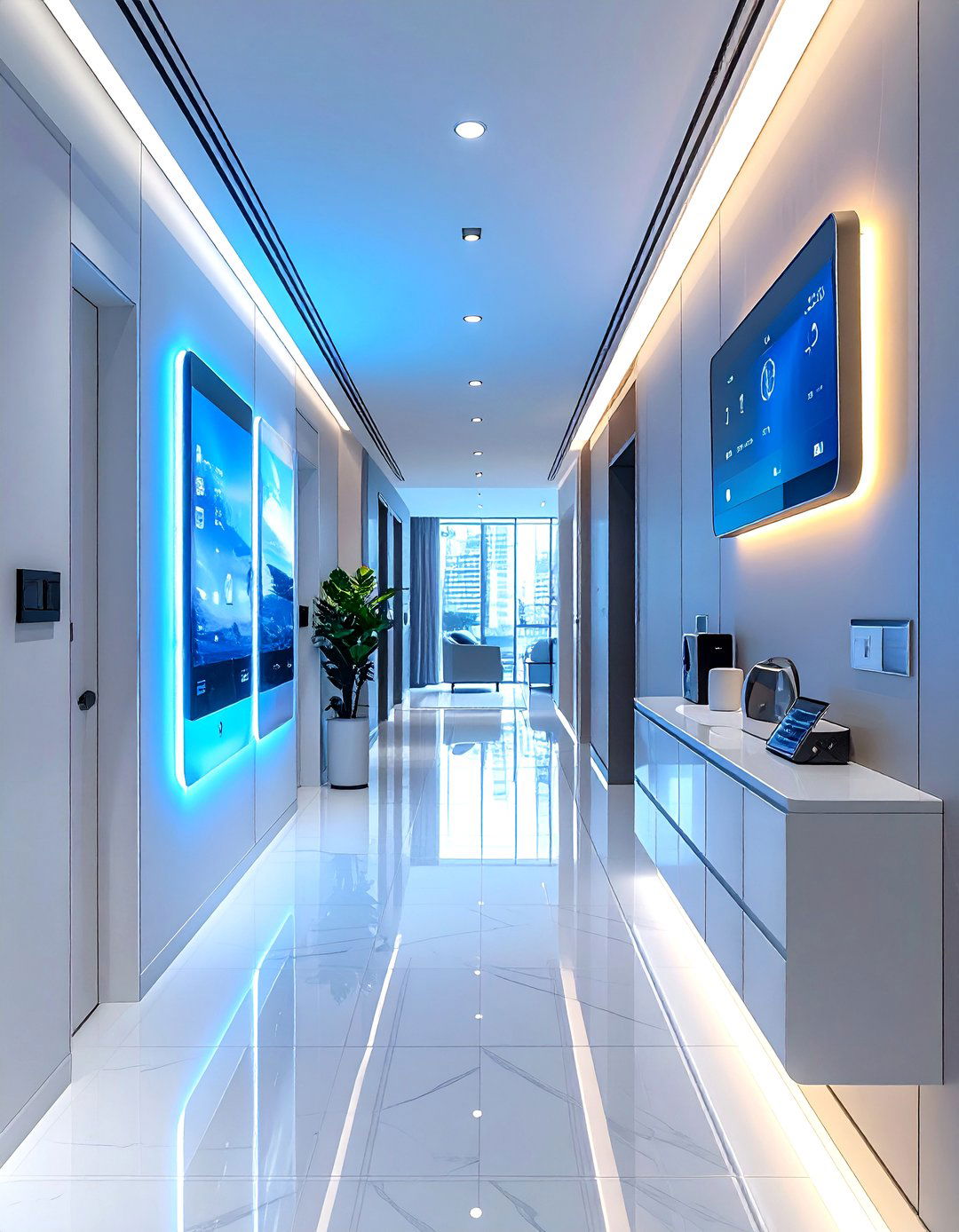 The Smart Tech Hallway Hub - 30 hallway furniture ideas